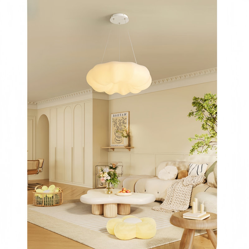 Luminaire suspendu à 1 lumière à DEL en forme de citrouille à intensité variable avec télécommande pour îlot de cuisine