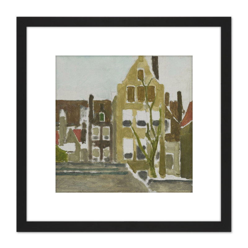 Breitner Group Of Houses Cityscape by George Hendrik Breitner - Single Picture Frame Painting
