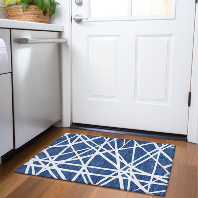Tapis géométrique de qualité supérieure lavable à la machine Cossette AMF1040