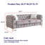 Deluxe Velvet Sofa with Chesterfield Tufted Buttons with 2 Pillows and Metal Feet-117534278