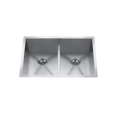 29'' L Undermount Double Bowl Stainless Steel Kitchen Sink