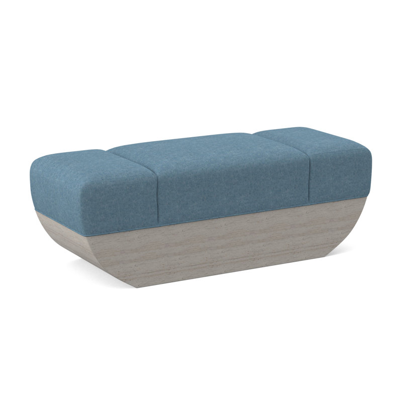 Ark Upholstered Bench, Edworth Ocean Viscose, Bisque