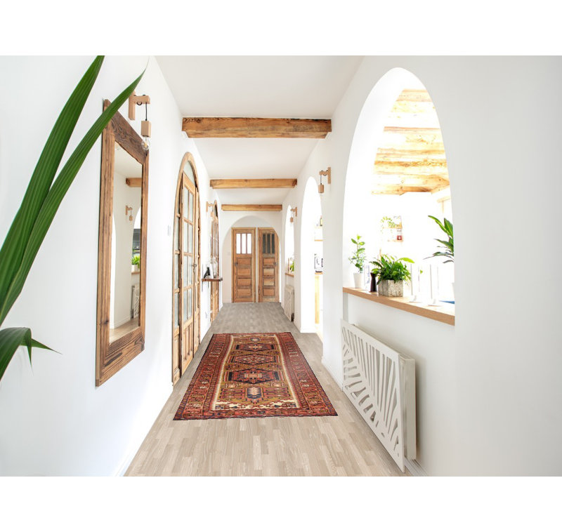 Tapis de couloir géométrique traditionnel 3 x 11