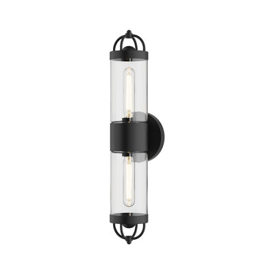 Santi 2 Light Cylinder Outdoor Wall Light