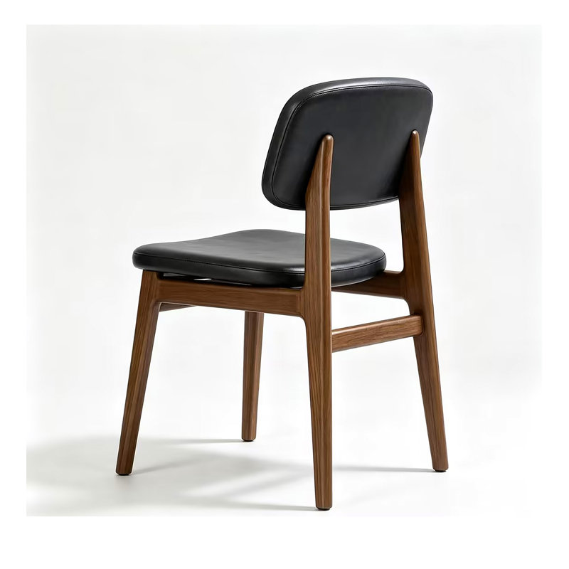 Chaise rembourrée en bois de frêne Paros, Black