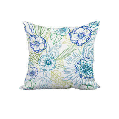 Zentangle Print Square Pillow Cover and Insert