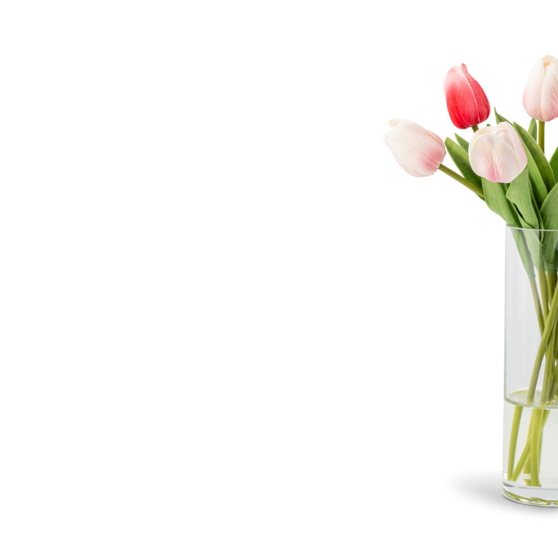 Arrangement de tulipes Emeline RealTouch, Rosé / rubis
