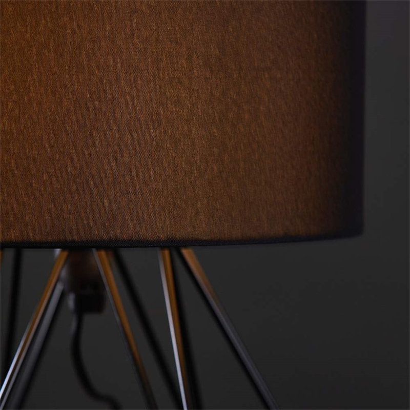 Achiuta Metal Table Lamp, Black, Black