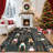 Christmas Living Room Area Rug, Cute Soft Santa Deer Snow Rugs for Nursery Bedroom Large Non Slip Foldable Lightweight Winter Holiday Carpet for Dining Room Playroom-547514015