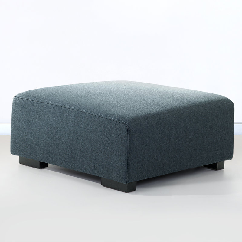 Cronin 80cm Wide Rectangle Standard Ottoman, Dark blue