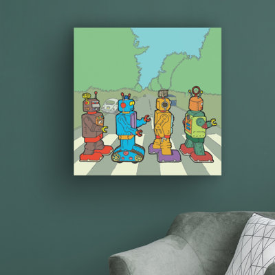 «Abbey Road Bots» par Duncan Wilson, impression sur toile tendue