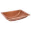 20" Hammered Copper Rectangular Undermount Sink