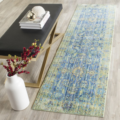 Tapis bleu / jaune Embrya