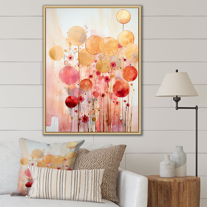 Serendipity, circulaire, géométrie, minimalisme I, H 32 po x l 24 po x P 1 po, Cadre naturel flottant