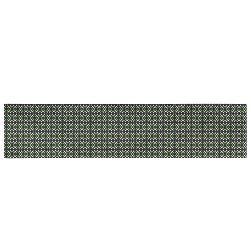 Chemin de table arrow diamants Avicia, 73,5 po x 17,5 po, Poly, Noir / Vert