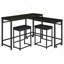 Ensemble de table noire 4 pièces à hauteur de comptoir