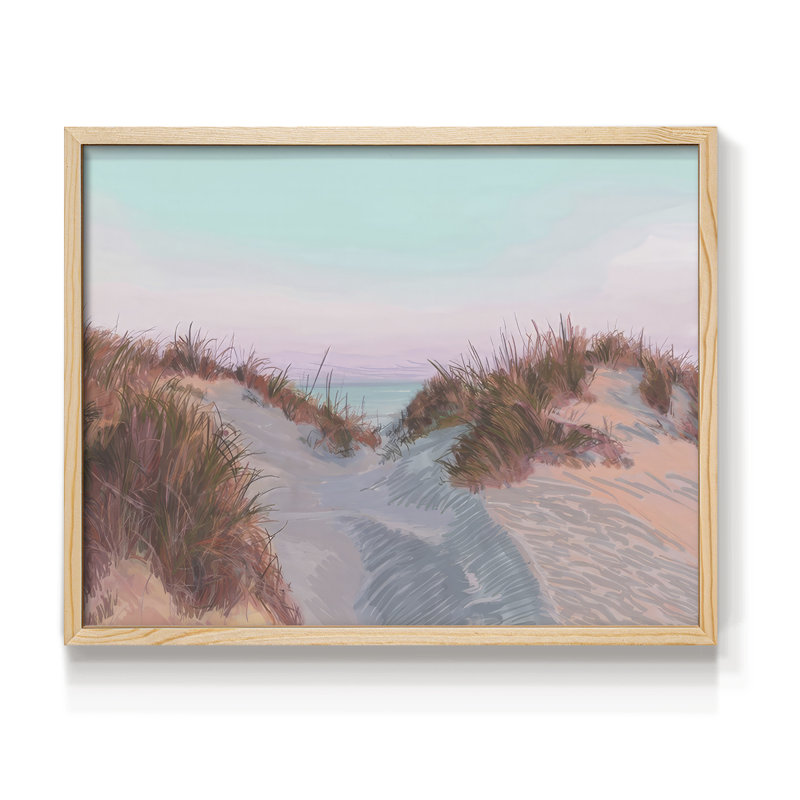Dunes at Dawn I -Framed Print - Restickable, Naturel, H 11 po x l 14 po