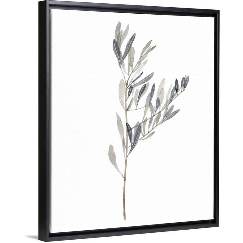 Art mural sur toile Gentle Breeze II, H 42 po x l 34 po, Toile avec cadre noir