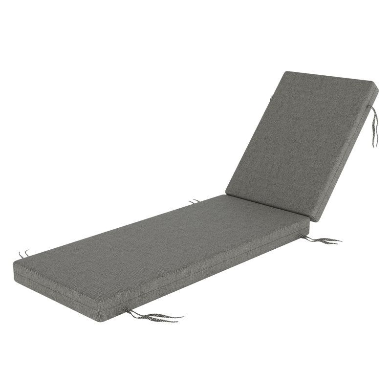 Lani Sunbrella Outdoor Chaise Lounge Cushion, 21" W x 78" D, Sunbrella Bliss Smoke