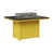 Plateau martelé noir avec base jaune soleil sélectionné