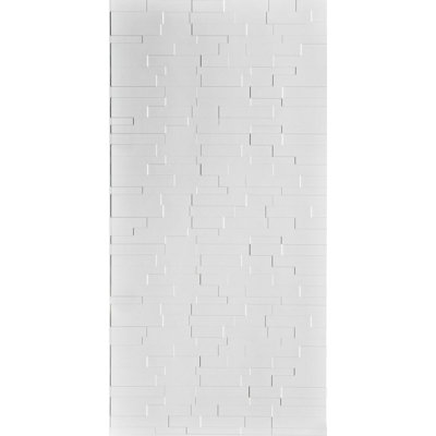 SAMPLE-Tetrus Mirroflex 4Ft. X 8Ft. Glue Up Pvc 3D Wall Panels - Gloss White Paintable