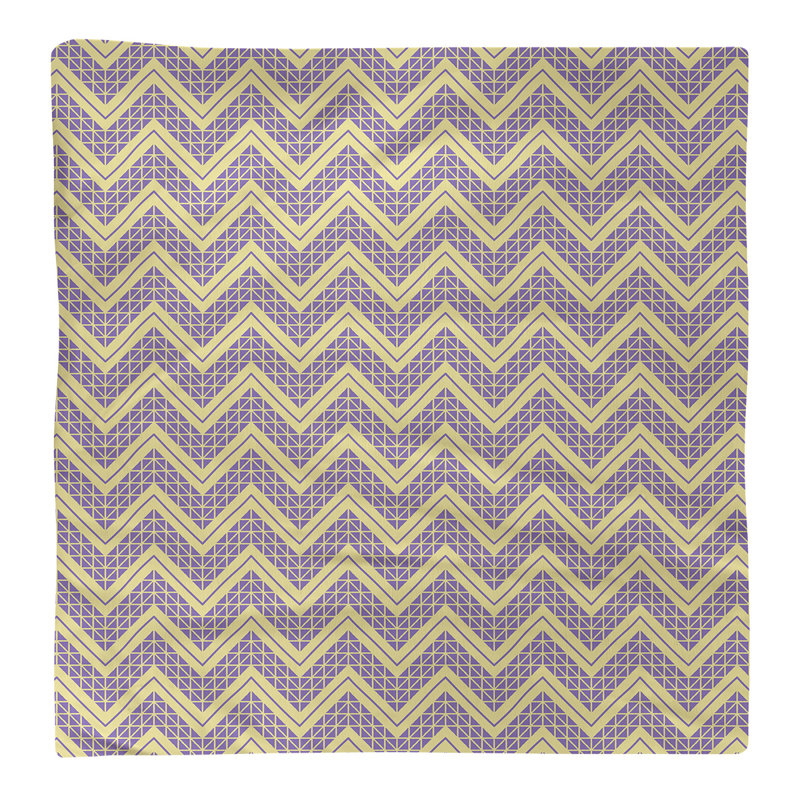 Serviette de coton à la main inversée classique Stephenie, Jaune / Mauve, H 0,1 po x l 22 po x P 22 po, Polyester sergé