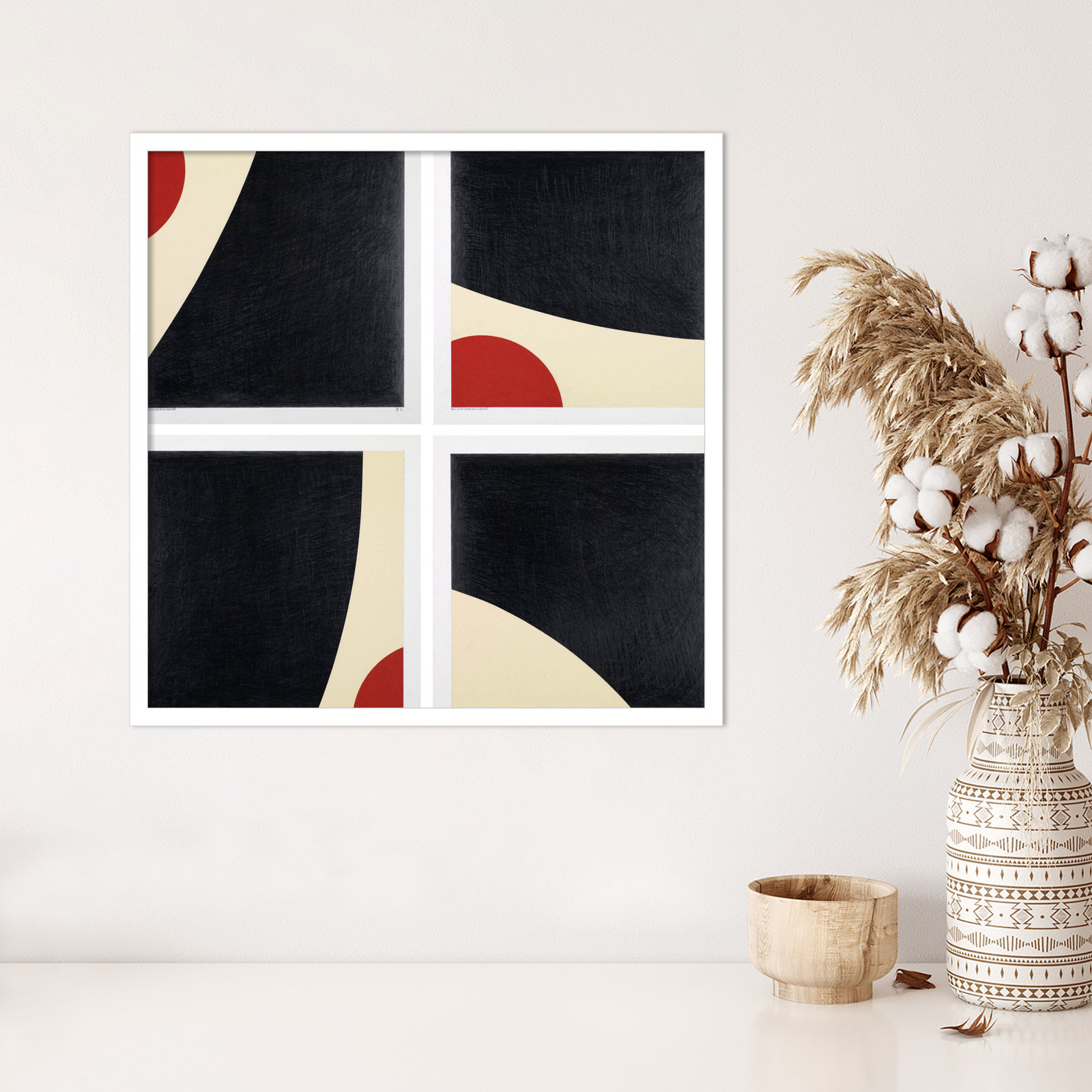 Dawna "Does My Bum Look Big in This?" Print, 25" H x 25" W, White Framed