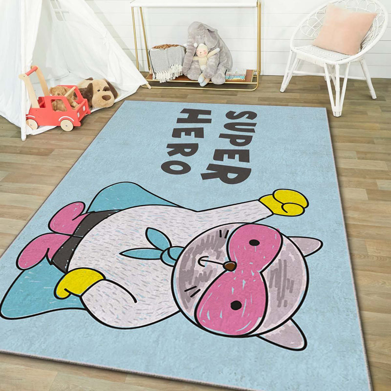 Tapis luxueux (2,6 x 4,6 pieds), 100% polyester, 740 g / m² | Tissu de velours doux, envers en feutre antidérapant, éponge stratifiée pour le confort | Antibactérien, lavable à la machine à 30 ° C | Élégante décoration intérieure