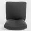Tabouret de comptoir pivotant en tissu gris anthracite, pieds en bouleau, hauteur de l'ensemble de 21 po, hauteur confortable et élégante