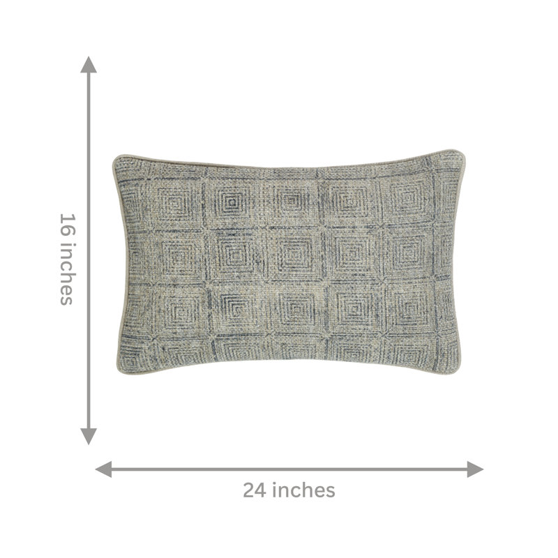 Oversized Block Print Cotton Throw Pillow Covers