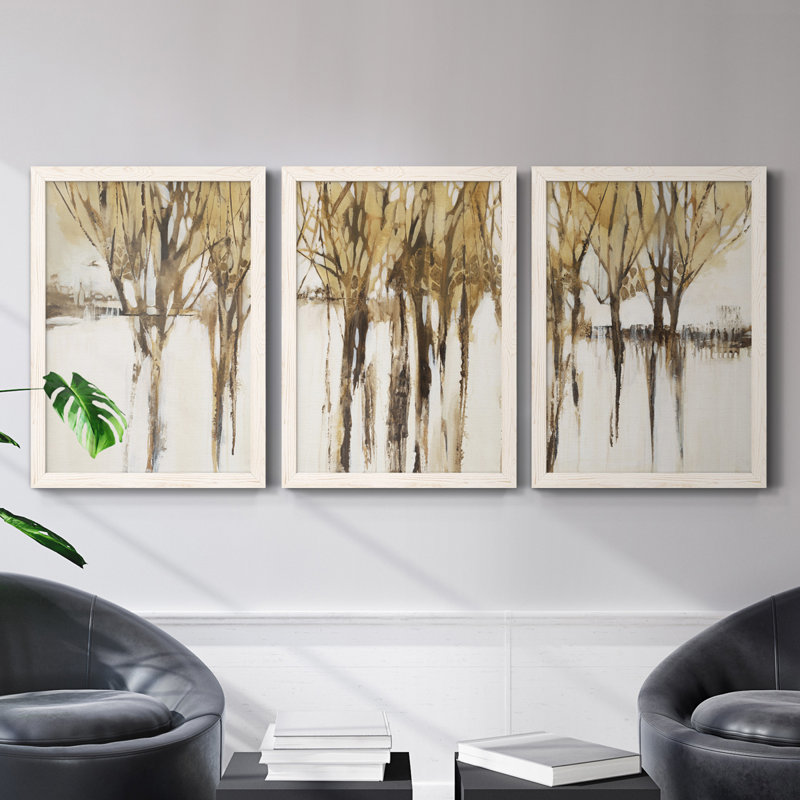 Perfect Harmony - ensemble de 3 reproductions d'art encadrées, Pas de tapis, H 28 po x l 60 po x P 1,5 po