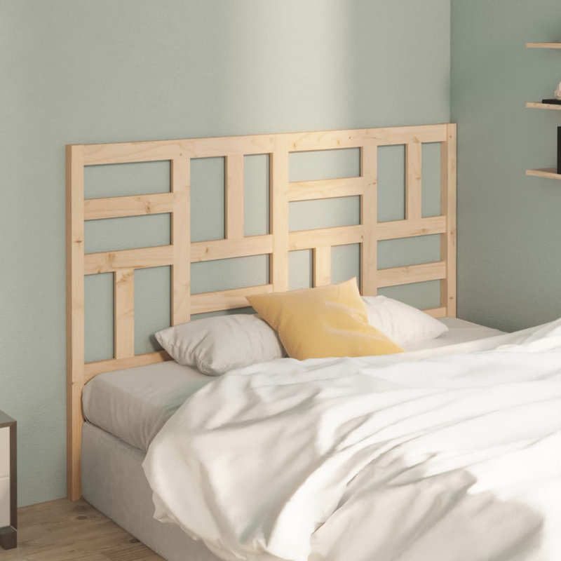 Bassilly Solid Wood Headboard, Double (4'6), White
