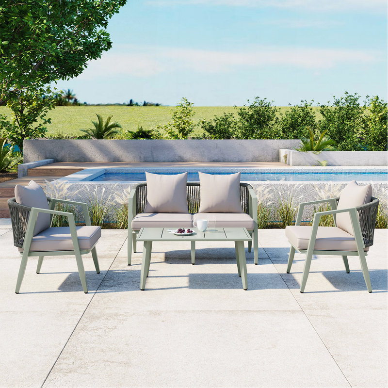 Ensemble de sièges d'extérieur durable et confortable, adapté aux patios, aux pelouses et aux bords de piscine
