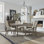 Aisja Rectangular Dining Table Set w/ 4 Upholstered Chairs