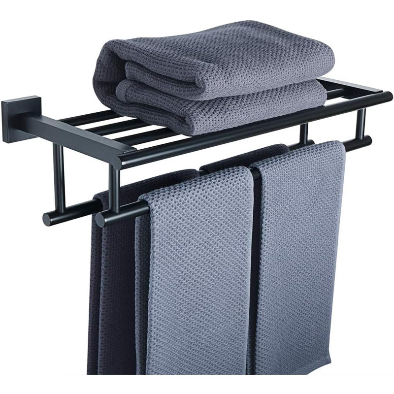 Wall Towel Rack, Black