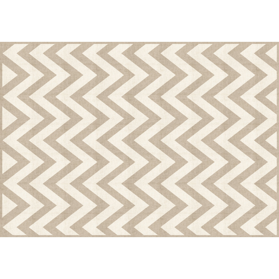 Vinyl Floor Mat for Home, Indoor and Outdoor use, Natural chevron vertical 160x230 cm