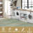 Non-Slip Modern Rug 5x7 Printed Braid Area Rugs Machine Washable Soft Indoor Throw Rugs Stain Resistant Floor Carpet Farmhouse Gradient Accent Rug for Dining Room Office, Green+Camel-1070291782