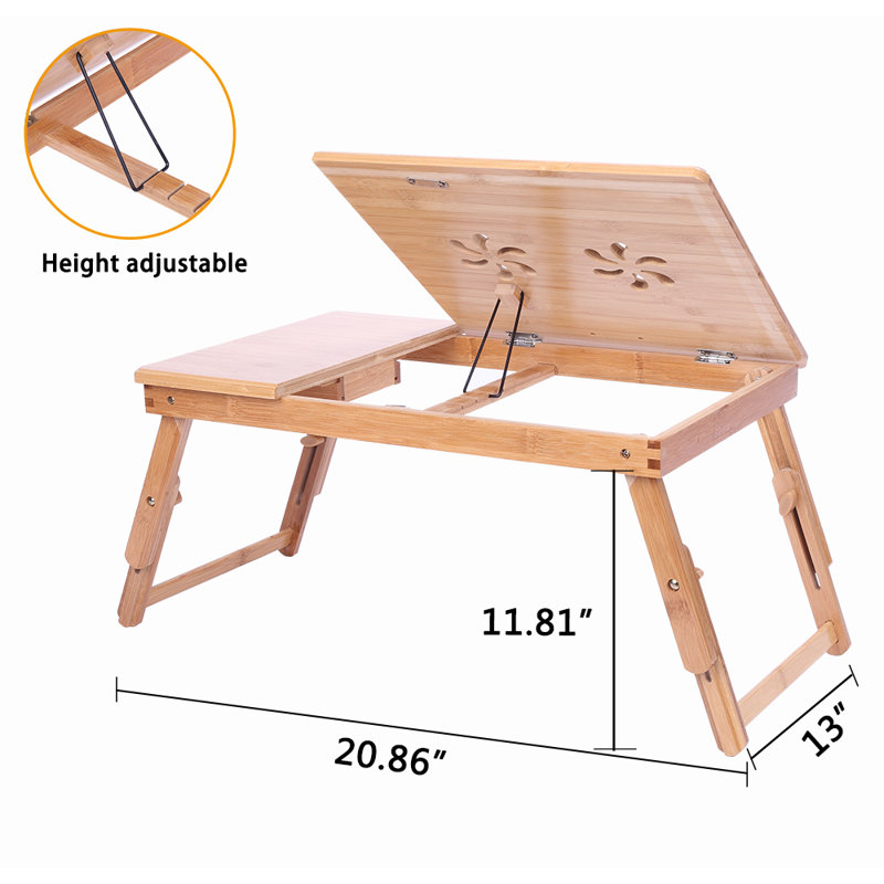 Plateau pour ordinateur portable Mccullar, Beige, H 11,81 po x l 20,36 po x P 13 po