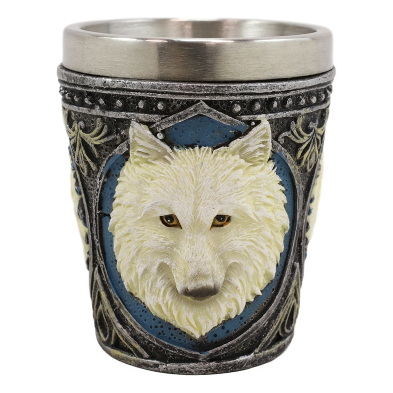 Peotone 2oz. Stainless Steel Shot Glass / Shooter, White, 1