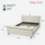 Lit rembourré avec bords roulés épais, pieds ovales à double couche rétro et tête de lit robuste-1063461670-1063461672