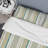 White and Yellow Striped Pattern Polyester Striped Duvet Cover Set