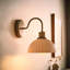 Akshayan Wall Light with Ribbed Dome Shade-880580802