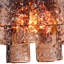 Applique murale 13 pouces Fire and Ice en or laqué avec verre texturé-812476897