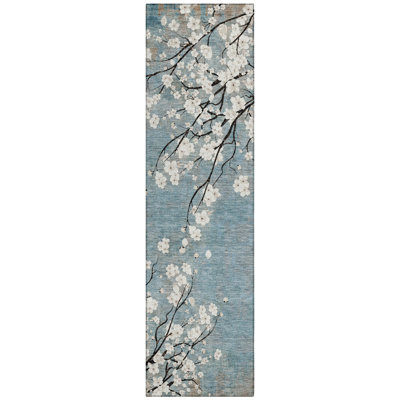 Machine Washable Indoor/Outdoor Boruta ACN2248 Floral Rug