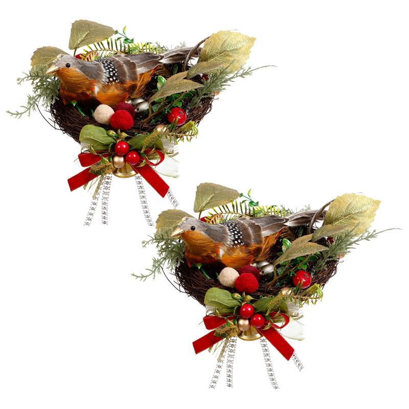 Merry Bird Nest, ensemble de 2 à 14 x 8 po