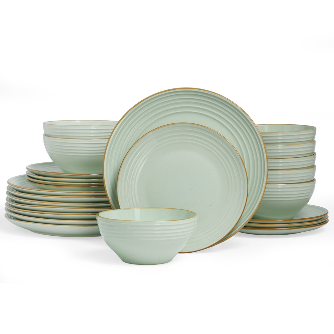  24 Piece Dinnerware Set, Dish Set for 8 Famiware 