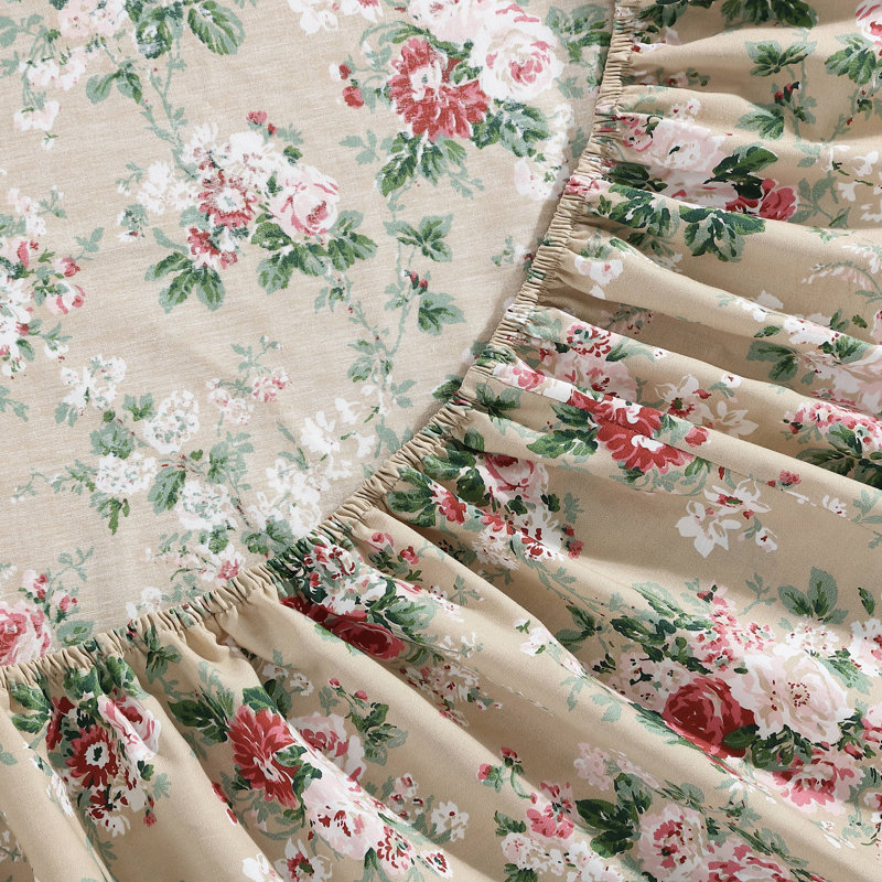 Ensemble de draps en percale de coton Percale Novelty Laura Ashley, Ensemble de draps pour lit simple avec une taie d'