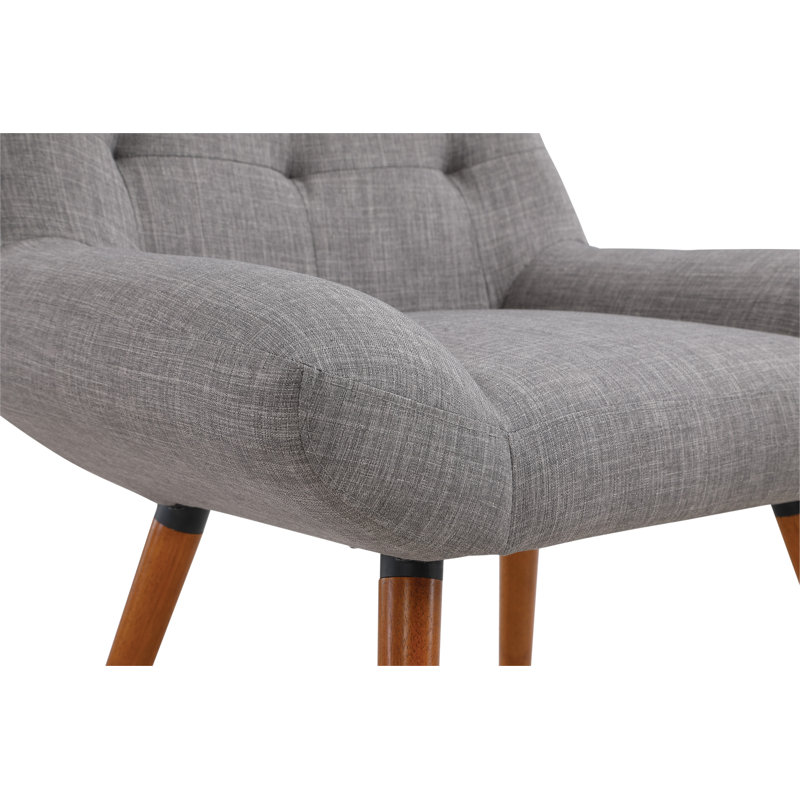 Chaise d'appoint capitonnée en polyester 31,5 po Daw, Polyester ciment