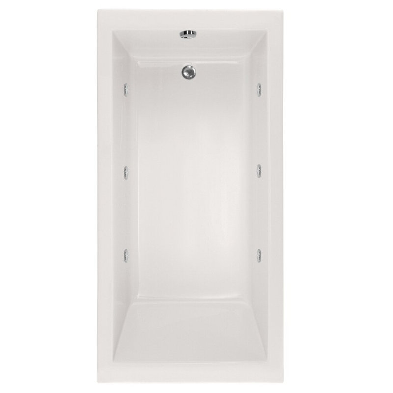 Lacey 72'' x 40'' Acrylic Bathtub, White, Polished Chrome