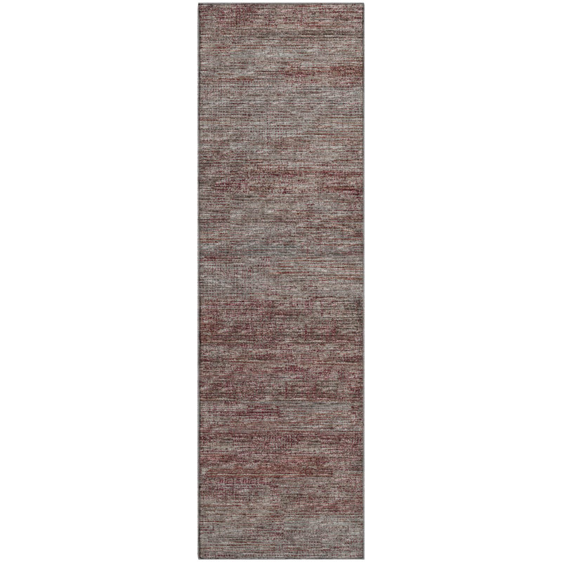 Premium Machine Washable Mayfield Burgundy Rug, Runner 2'3" x 7'6"